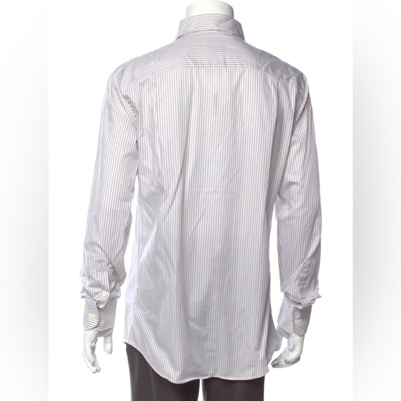 Versace Collection Stripped Long Sleeve Men Shirt Size M - Picture 11 of 12